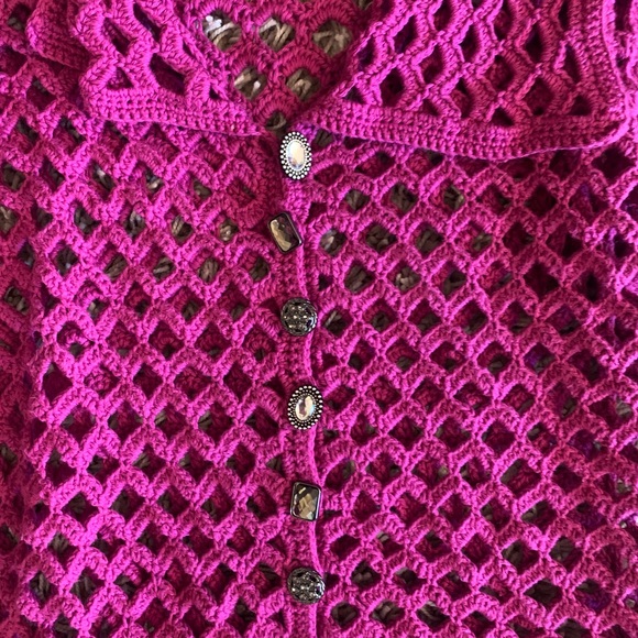 COPY - Pure handknit size small/medium top cardigan - Picture 2 of 3